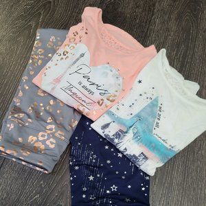 Justice NY & Paris Leggings Sets
